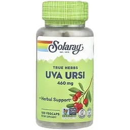 Листя ведмежих вушок Solaray Uva Ursi 460 мг 100 веганських капсул