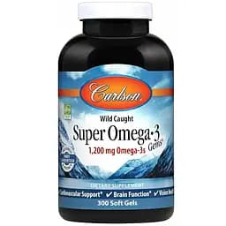 Супер Омега-3 рыбий жир Carlson Super Omega-3 Gems 1200 мг 300 капсул