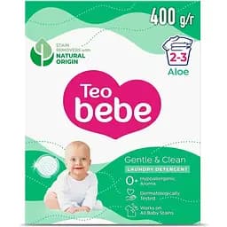 Дитячий пральний порошок Just Essentials Cotton Soft Green 0+ Teo Bebe 400 г