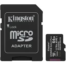 Карта пам'яті Kingston 64GB microSDXC class 10 UHS-I V10 A1 Canvas Select Plus (SDCS3/64GB)