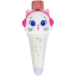 Мікрофон XL-610-620-630 1800 мАг 5 Вт довжина 21 см з котиком вбудований акумулятор білий