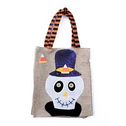 Сумка Лен Хэллоуин 26х15 см "Снеговик", IDEA12-HOL16