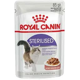 Набір вологий корм  для дорослих стерилізованих кішок Royal Canin Sterilised Sauce шматочки в соусі 1.02 кг (12 шт. х 85 г) - мініатюра 3