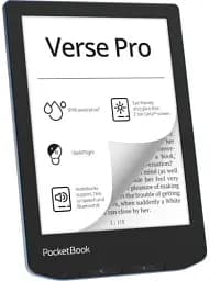Електронна книга 6" PocketBook Verse Pro, Azure, WiFi, 1448x1072 (E Ink Carta), 512Mb / 16Gb, сенсорний екран, 16 градацій сірого, 300 DPI, підсвічування екрану SMARTlight, 1500 mAh, Type-C, IPx8 (PB634-A-CIS) - мініатюра 4