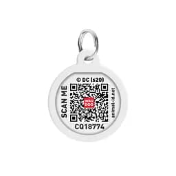 Адресник для собак і котів Waudog Smart ID з QR паспортом, Чудо-жінка 2, російсько-англійський, S, діаметр 25 мм - мініатюра 4