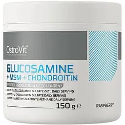 Препарат для суглобів і зв'язок OstroVit Glucosamine+MSM+Chondroitin Малина 150 г