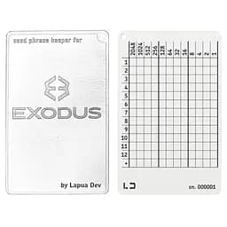Мнемонічний планшет Lapua Seed phrase keeper for Exodus (LSPKM)
