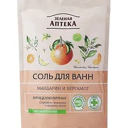 Сіль для ванн Зеленая Аптека Мандарин та бергамот антицелюлітна 500 г