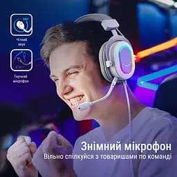 Навушники Fifine RGB білі (H6W) - мініатюра 13