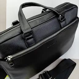 Портфель шкіряний для ноутбука 13" та документів А4 DRL19286-6 чорний - мініатюра 4