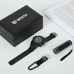 Чоловічий наручний годинник Besta Box Peremoga Light з компасом + подарунковий набір - мініатюра 3