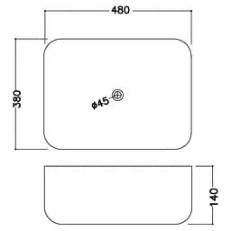 Умивальник Jaquar 48x38 JDS-WHT-25909, Білий - мініатюра 2