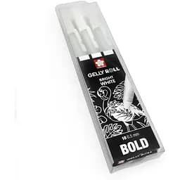 Набір гелевих ручок Sakura Basic 10 Fine Bold 3шт Білі - мініатюра 7