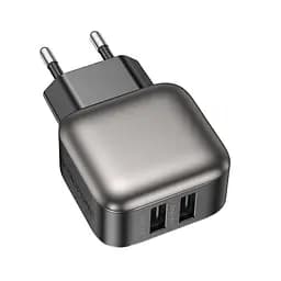 Мережевий зарядний пристрій Borofone BAS51A Absolute dual-port charger чорний - мініатюра 3