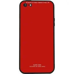Чохол-накладка Toto Pure Glass Case Apple iPhone SE/5s/5 Red