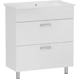 Тумба універсальна RJ Jet-L із умивальником RJ Jenor RZJ510 50 см Білий RJFU040-4150WHSET(RJFU040-4150WH + RZJ510) Білий