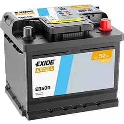 Акумулятор Exide Excell EB500 50Ah Ев (-/+) 450EN 207x175x190 мм