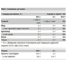 Креатин Pure Gold 100% Creatine 500 г Unflavored - мініатюра 2