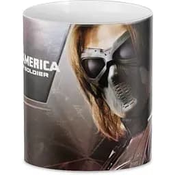 Кухоль GeekLand Captain America щит CA.02.035 зимовий солдат 330 мл білий