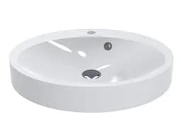 Умивальник Miraggio DEVON (0000648) Miramarble, Глянцевий, Врізний, Білий - мініатюра 3