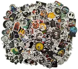 Стікерпак Набір наліпок Кошмар перед Різдвом The Nightmare Before Christmas 100 штук