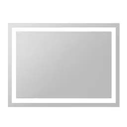 Дзеркало прямокутне 60*80см зі світлодіодним підсвічуванням, з кнопковим вимикачем Volle 16-60-580, Білий матовий