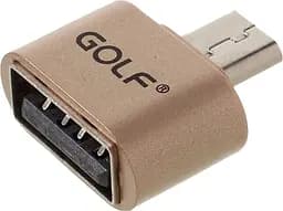 Адаптер Remax MicroUSB USB-перехідник OTG-Micro adapter золотистий - мініатюра 5