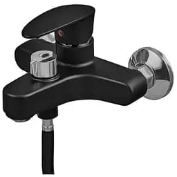 Смеситель для ванны Plamix CEZAR-009 EURO SET Matte black, со шлангом, лейкой и кронштейном (PM0693)