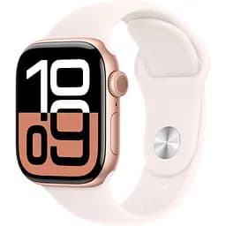 Apple Watch Series 10 GPS 42mm Rose Gold Aluminum Case with Light Blush Sport Band M/L MWWJ3 - мініатюра 2