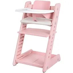 Стілець для годування ME 1101 STAGE екошкіра Pink 