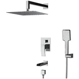 Душова система прихованого монтажу Koer Водоспад KB-68007-01 KR3466, Хром