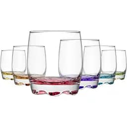 Набор стаканов из 6 шт для шампанского lav Stemless Glass - Цветные бокалы для питья, коктейлей, воды - Хрустальные стеклянные бокалы