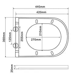 Унітаз-біде підвісний Mixxus Premium Ellipse-1301-R 500x365x350 мм Rimless MP6659, Білий - мініатюра 3
