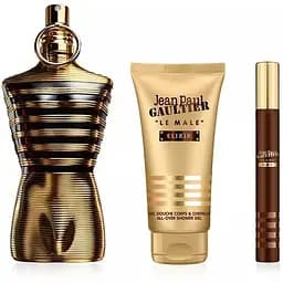 Набор Jean Paul Gaultier Le Male Elixir 125 мл Parfum 10 мл мини 75 мл гель для душа