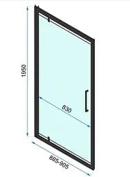 Душові двері Rea Rapid Swing 90 gold REA-K5618 - мініатюра 6