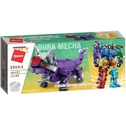 Детский конструктор Трансформер Qman 1414 робот+дино Triceratops