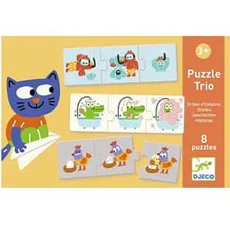 Тріо-пазл Djeco, Історії, 8 деталей (DJ08117)