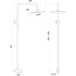 Душова колонна Globus Lux Alpen SB-BAR-0101 - мініатюра 5