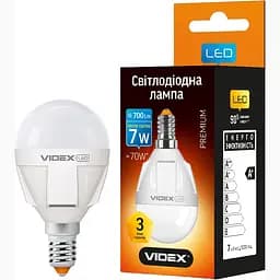 Светодиодная лампа Videx Premium G45 7W E14 3000K (VL-G45-07143)