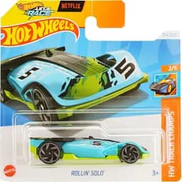 Набір: Базова машинка Hot Wheels HW Vans Dodge Van чорна (5785) + Базова машинка Hot Wheels HW Track Champs Rollin Solo блакитна (5785) - мініатюра 3