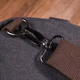 Чоловіча сумка через плече з кабелем USB текстильна 21221 Vintage чорна - мініатюра 9