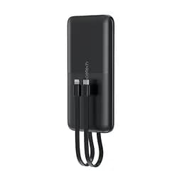 Повербанк 10000mAh Choetech B654 Black 22.5W QC3.0 PD3.0 вбудовані кабелі Type-C та Lightning (43-00147) - мініатюра 1