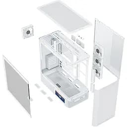 Корпус Modecom VOLCANO AQ400 ARGB MIDI SIDE LCD 6,2”, 4x120 мм fans WHITE без БЖ ATX (MC-A-AQ400-4FA-W) - мініатюра 4
