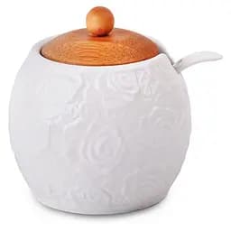 Цукорниця Lefard з бамбуковою кришкою, 9х9х11 см (944-002)