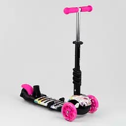 Самокат дитячий Best Scooter 58х15х29 см Чорно-рожевий 000231560 - мініатюра 5
