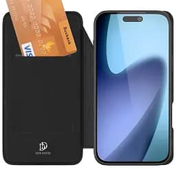Чохол-книжка Dux Ducis з кишенею для візиток для Apple iPhone 17 Pro (6.3) Чорний - мініатюра 3