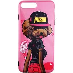 Чохол-накладка PUZOO TPU Glossy Surface IMD Hip Hop iPhone 7 Plus/8 Plus DJ Teddy Pink