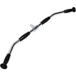 Ручка для верхньої тяги York Fitness 91см вигнута з гумовими рукоятками, хром