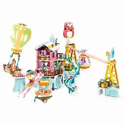 Конструктор Sluban M38-B0962 Зимовий центр розваг, кафе, канатна дорога, повітряна куля, 1065 деталей