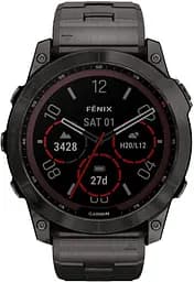 Смарт-годинник Garmin Fenix 7X Sapphire Solar Edition Carbon Grey DLC Titanium with Carbon Grey DLC Vented Titanium Band 010-02541-27 [78193] - мініатюра 2